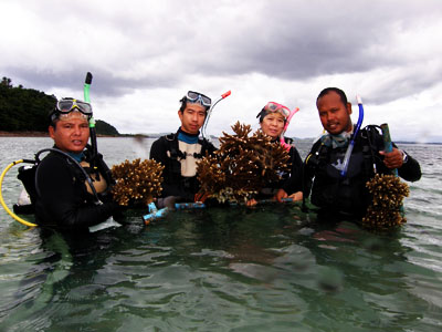 On the occasion of His Majesty the King’s 84th birthday in 2011, in gratitude of the King’s compassion to Thai people, Koh Talu Island Resort, with its continual and genuine commitment to safeguard the environment, will launch “Coral Plantation Project in Honor of His Majesty the King”
